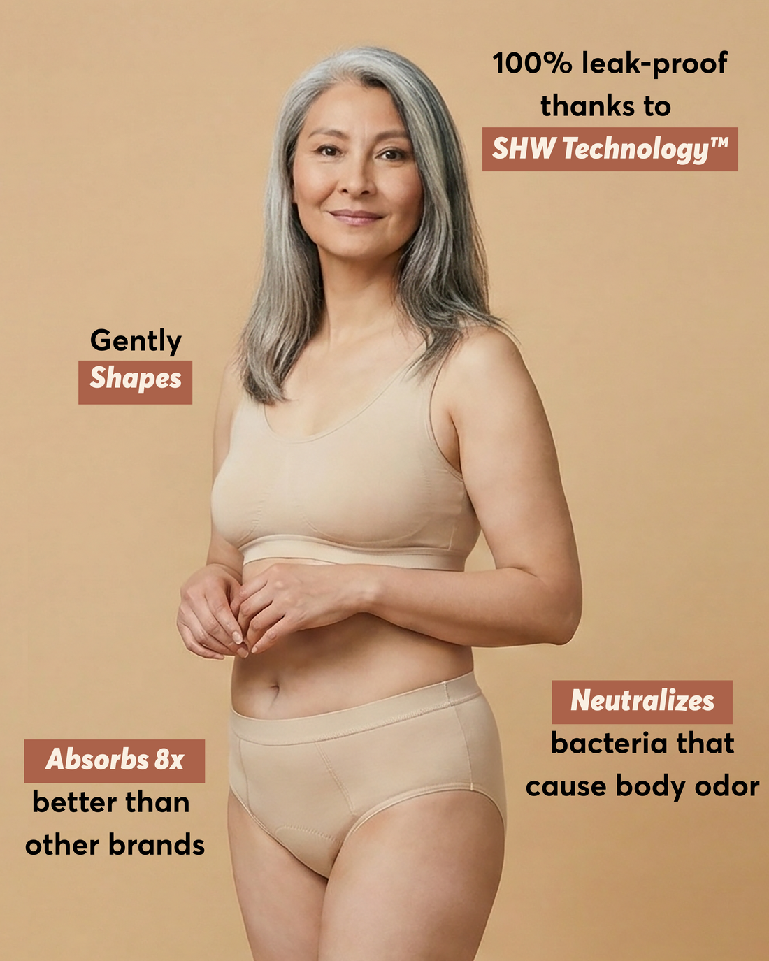 Still Her Everyday™ Comfort Bamboo Cotton Leakproof Underwear (5-pack)